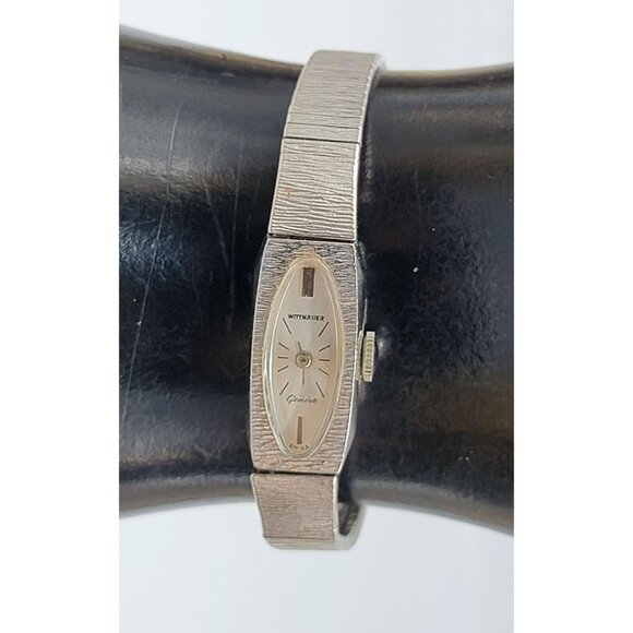 Wittnauer Geneve Ladies Wide Watch 10kgp  7" Adjustable Band 17J 11mm Case VTG - Picture 1 of 15